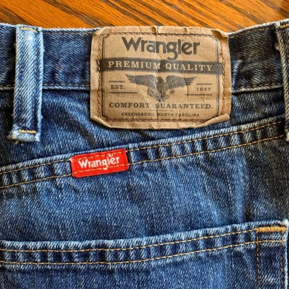 Wrangler Premium Quality Mens 40x30 Straight Fit‎ Blue Jeans 954T1MS Workwear